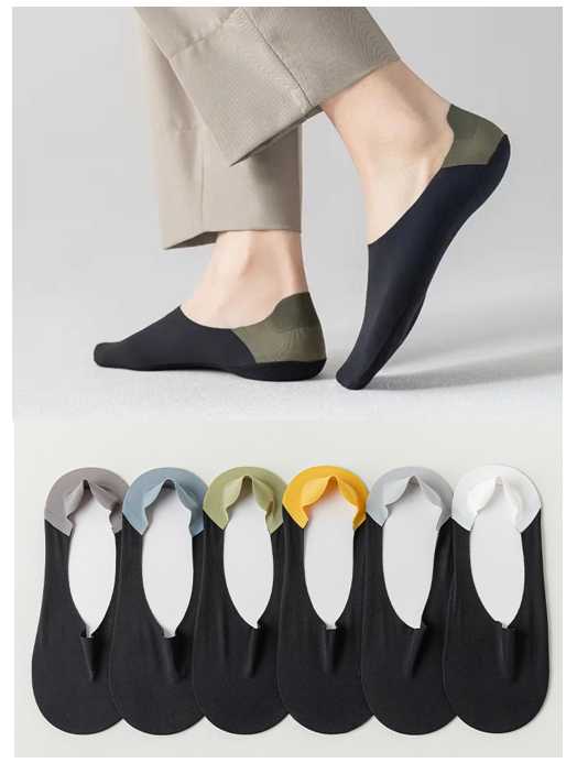 Sleek No-Shows Black (6 Pairs)